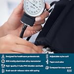 BIOS Diagnostics Aneroid Sphygmomanometer – Professional Manual Blood Pressure Cuff with 300 mmHg Manometer, Dual Air-Release Valve, Adjustable Nylon Cuff, and Carrying Case (BD902 - STANDARD)