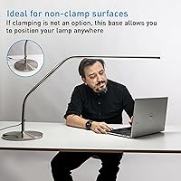 Vista 3 de Base de lámpara de escritorio para modelos Slimline – Soporte independiente antideslizante – Compatible con D35108, D35107, D35106 – Acabado