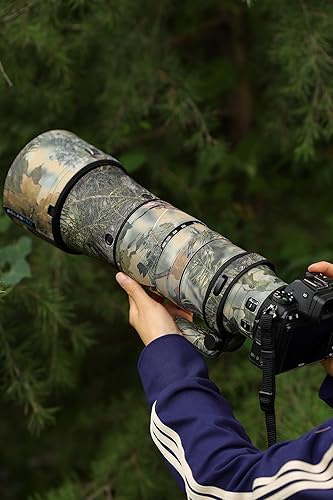 Miniatura 6 de ROLANPRO Impermeable Lente Camuflaje Capa para Nikon Z 7.087-23.622 in F5.6-6.3 VR Cubierta de lluvia Funda protectora de la lente de la manga de