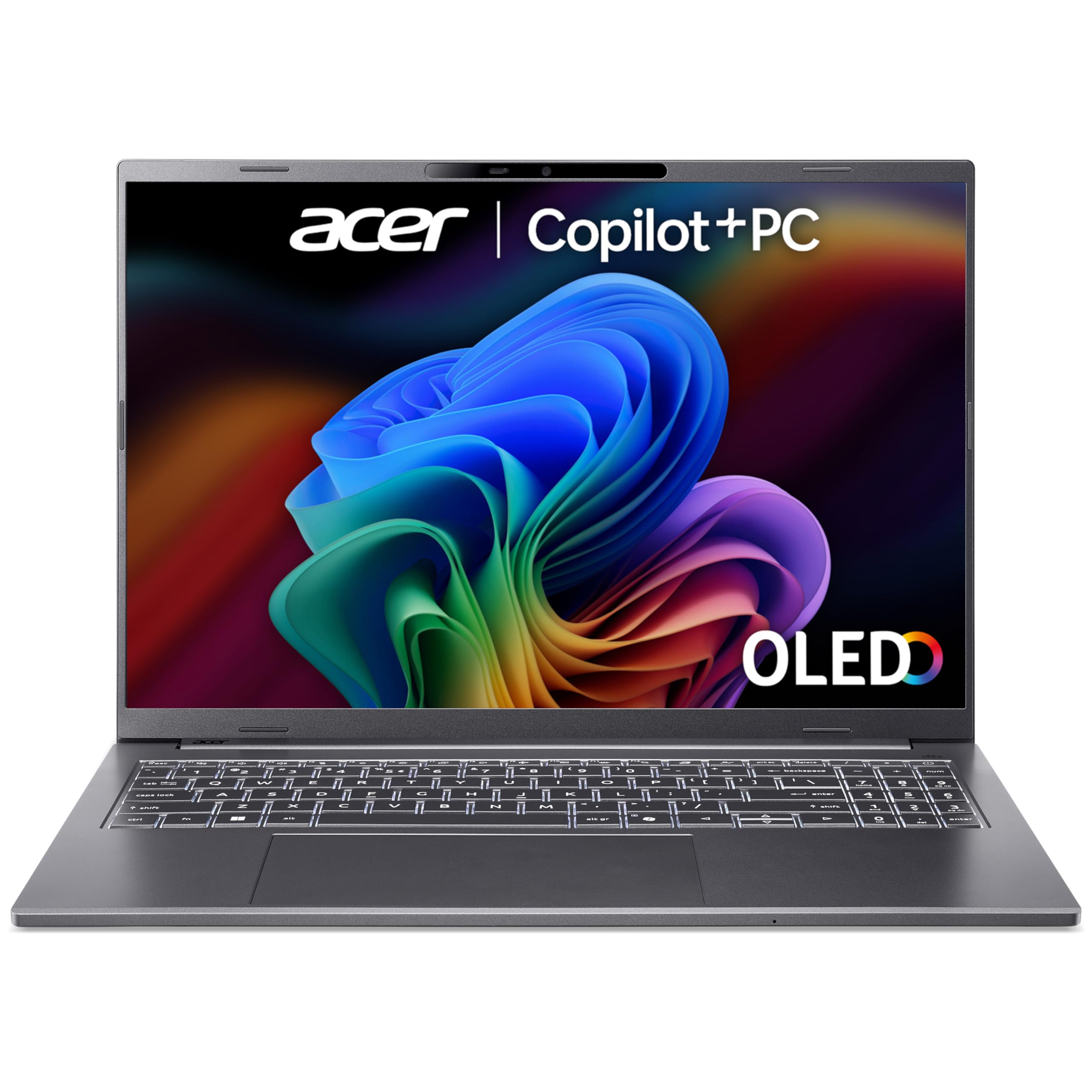 Acer Aspire 16 AI A16-52M Co-Pilot+ Laptop - Intel Core Ultra 5 226V, 16GB, 512GB SSD, Integrated Graphics, 16" WUXGA+ OLED, Windows 11, Iron