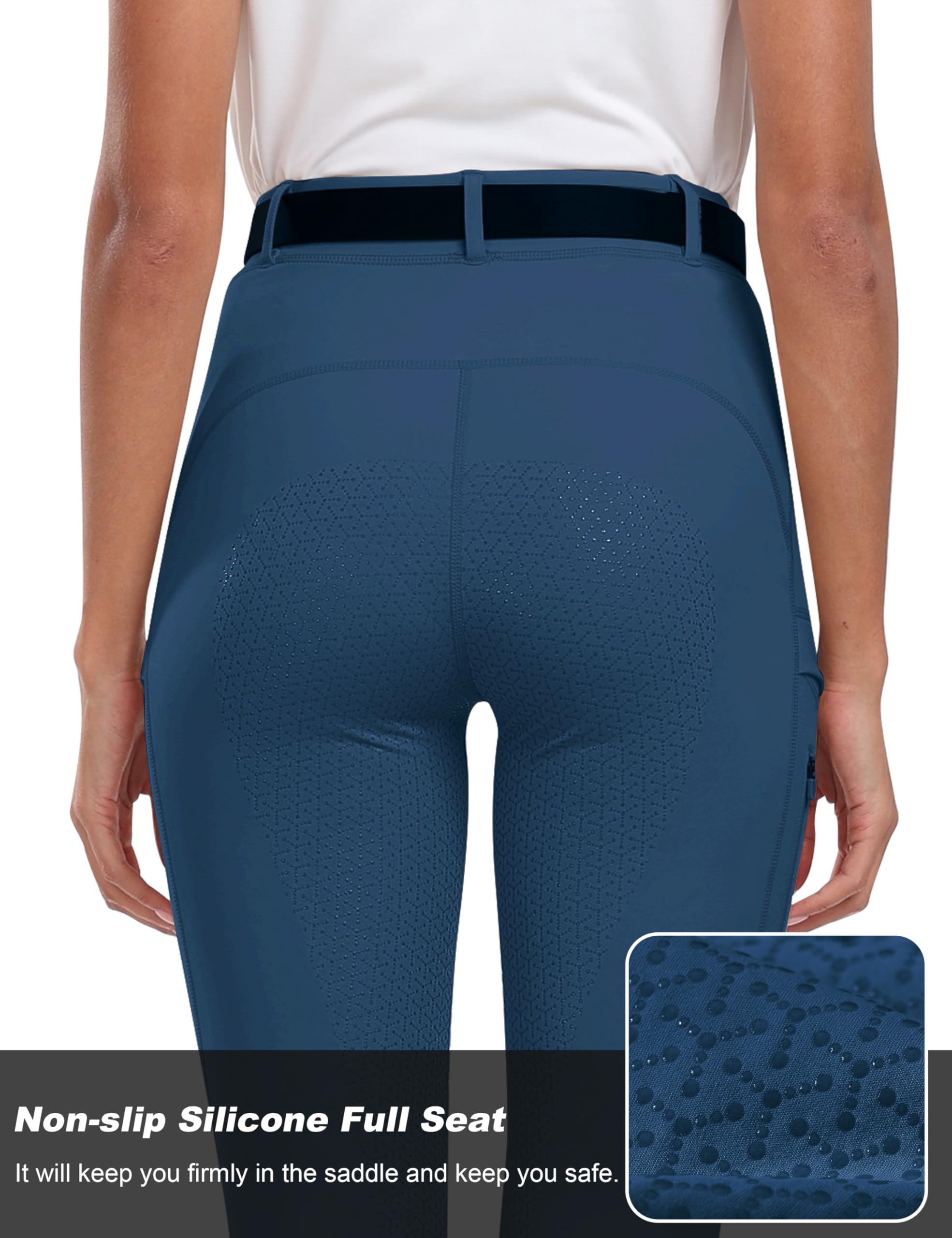MoFiz Pantalones Hipica Mujer Pantalones Ecuestres Silicon Full Seat Mallas Equitacion Pantalones para Verano