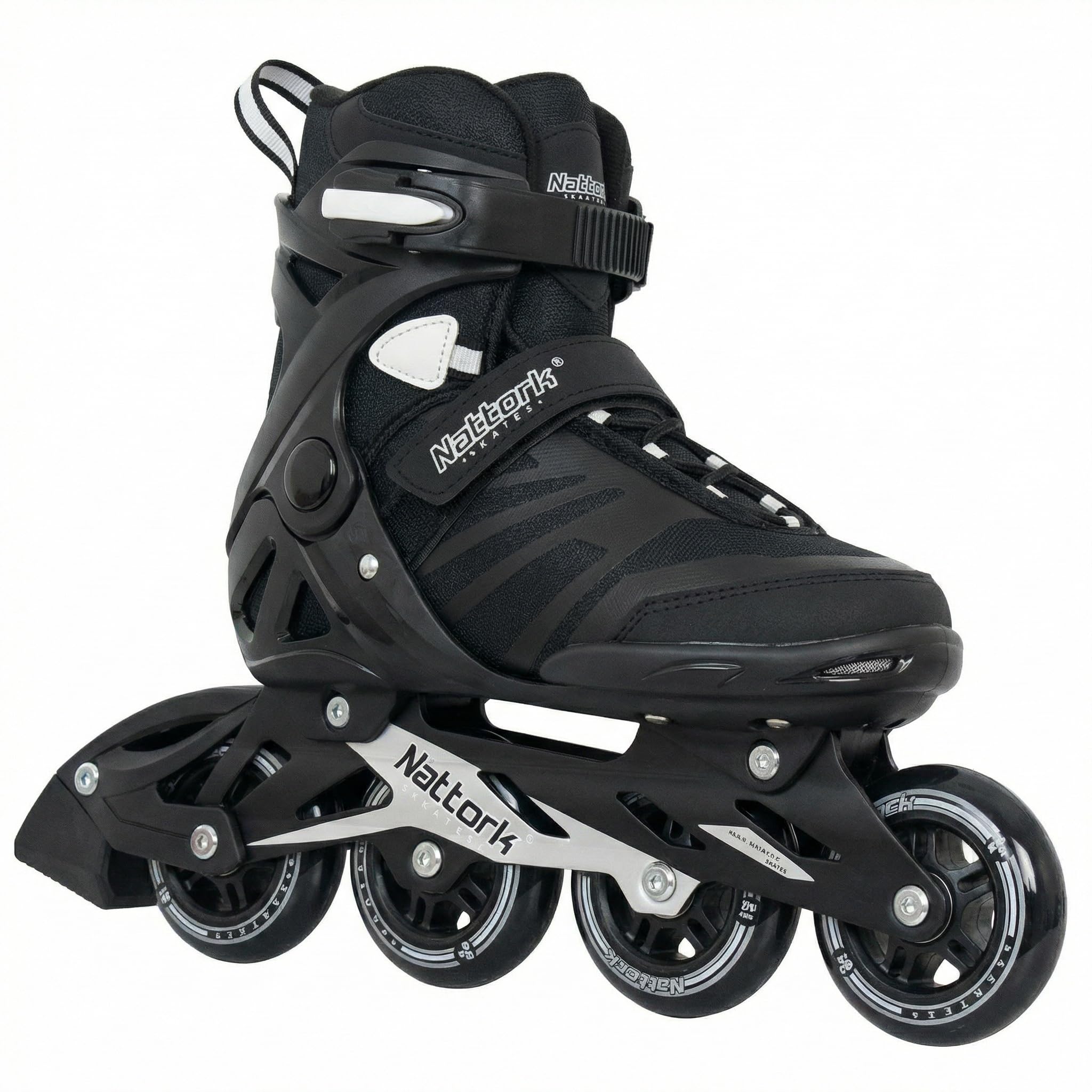 Photo 1 of Nattork Adult Inline Skates for Men Women, Fitness Blades Roller with Aluminum Frame, PU Wheels and Breathable Mesh Black Size 14