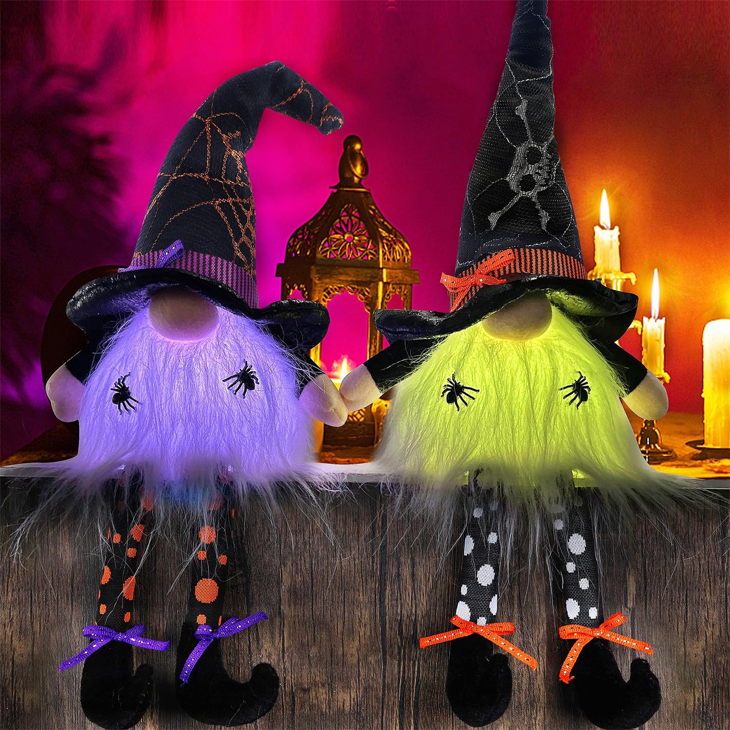 Juegoal 2 Pack Halloween Tabletop Decorations, 17