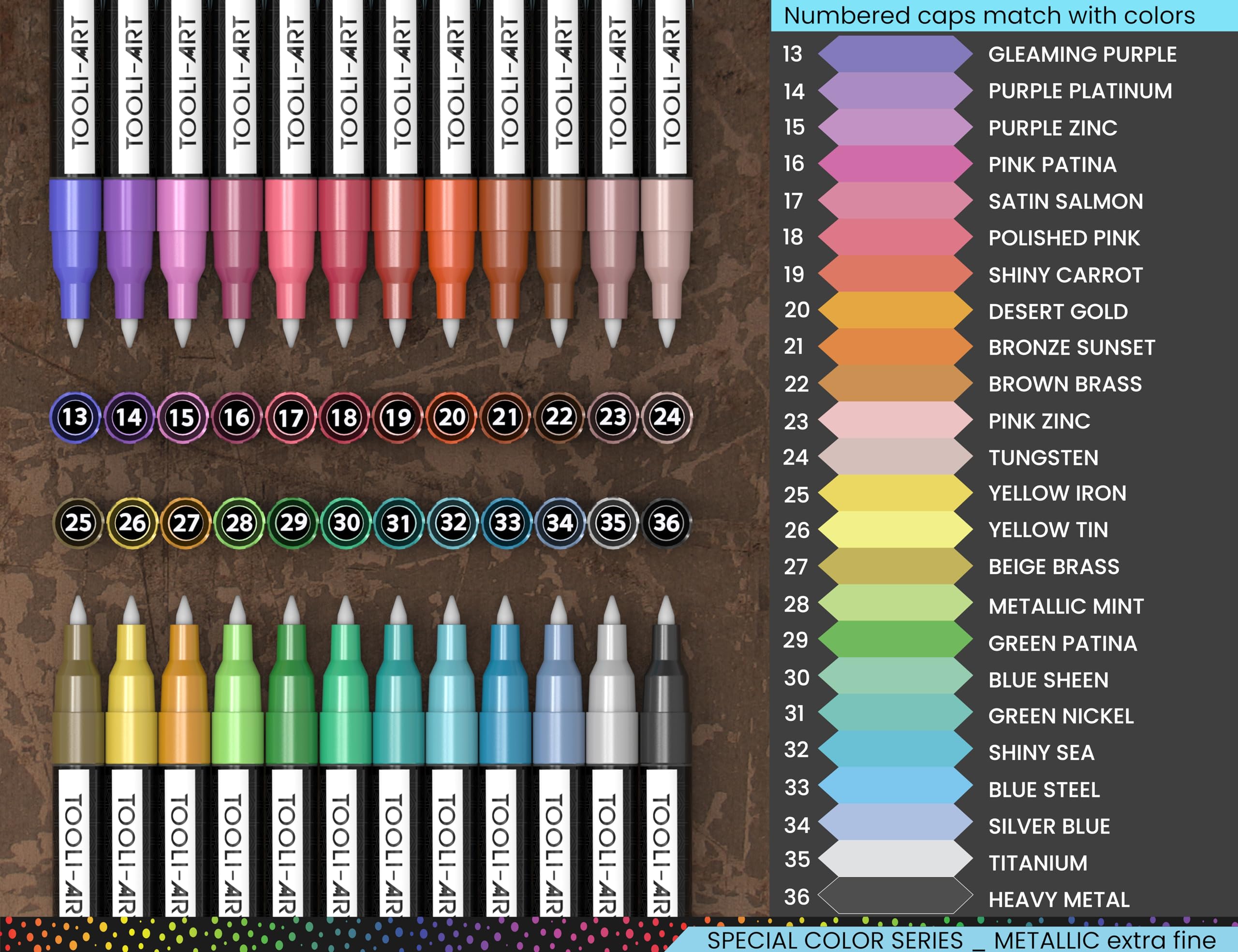 Juego de 24 marcadores acrílicos metálicos de 0,7 mm, punta extrafina para pintura en roca, vidrio, tazas, madera, metal, lienzo, bricolaje, contornos y detalles, no tóxicos