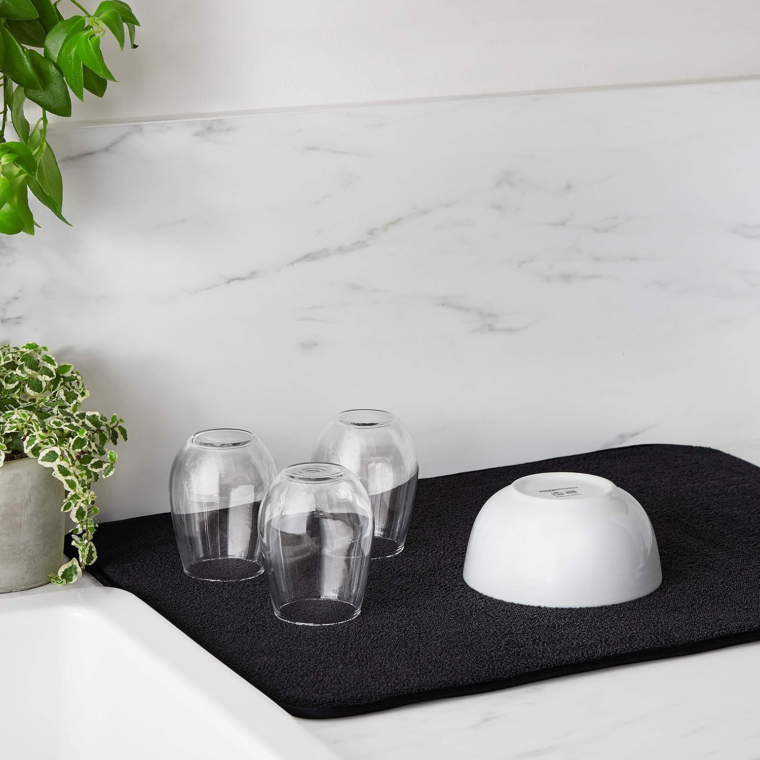  Basics Drying Mat - 18x24" (46x70cm)- Black, 2-Pack: Home & Kitchen