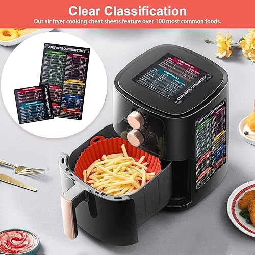 Miniatura 5 de Forros de silicona para freidora de aire con hoja magnética para freidora de aire para freidora de aire de 3 a 7 cuartos de galón silicona