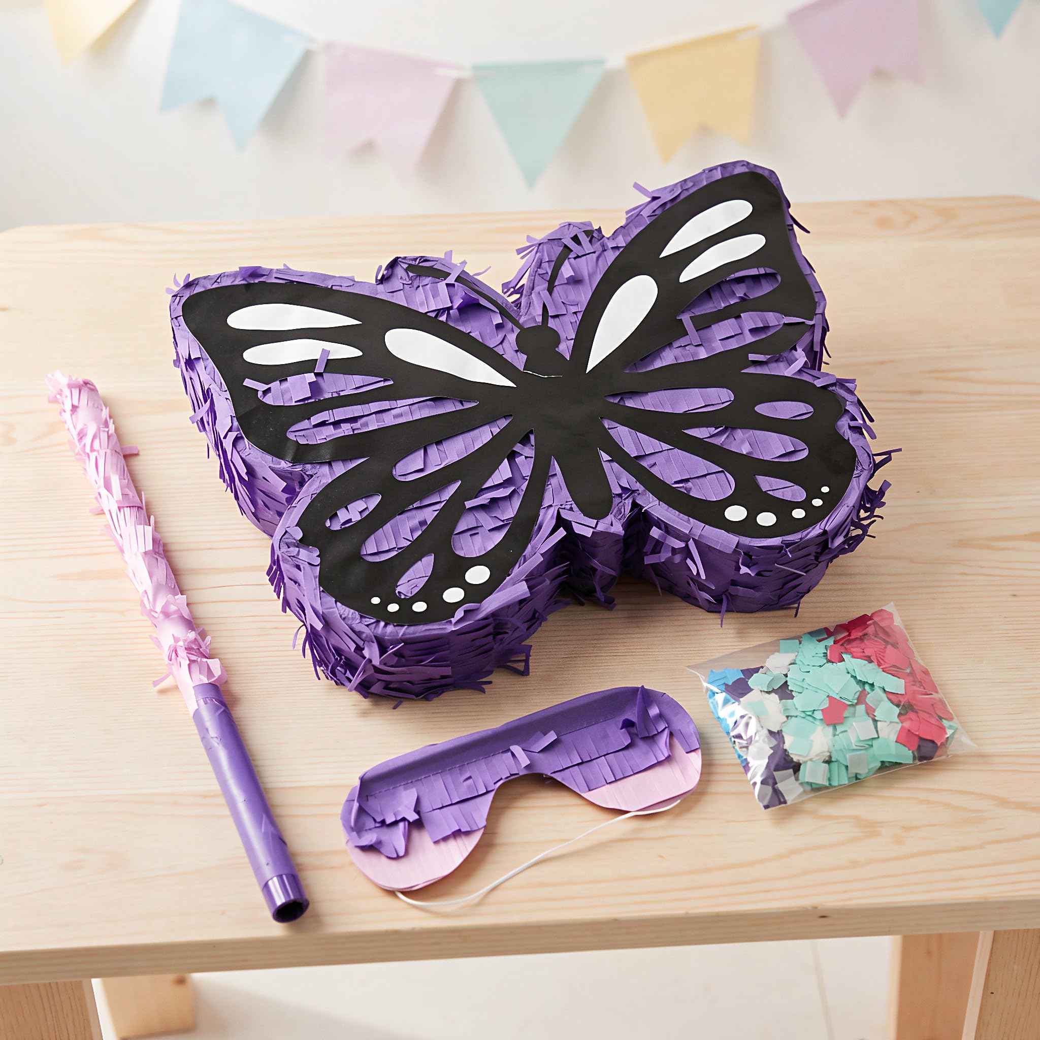 Didiseaon 1 Set Mini Piñata con Palo y Ojos para Fiesta Infantil