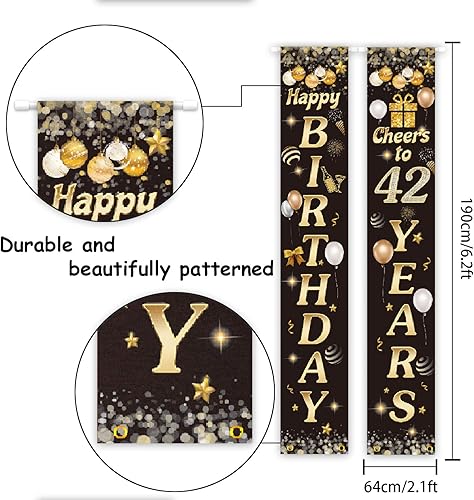 Miniatura 9 de Cartel de Feliz cumpleaños para la puerta, color negro