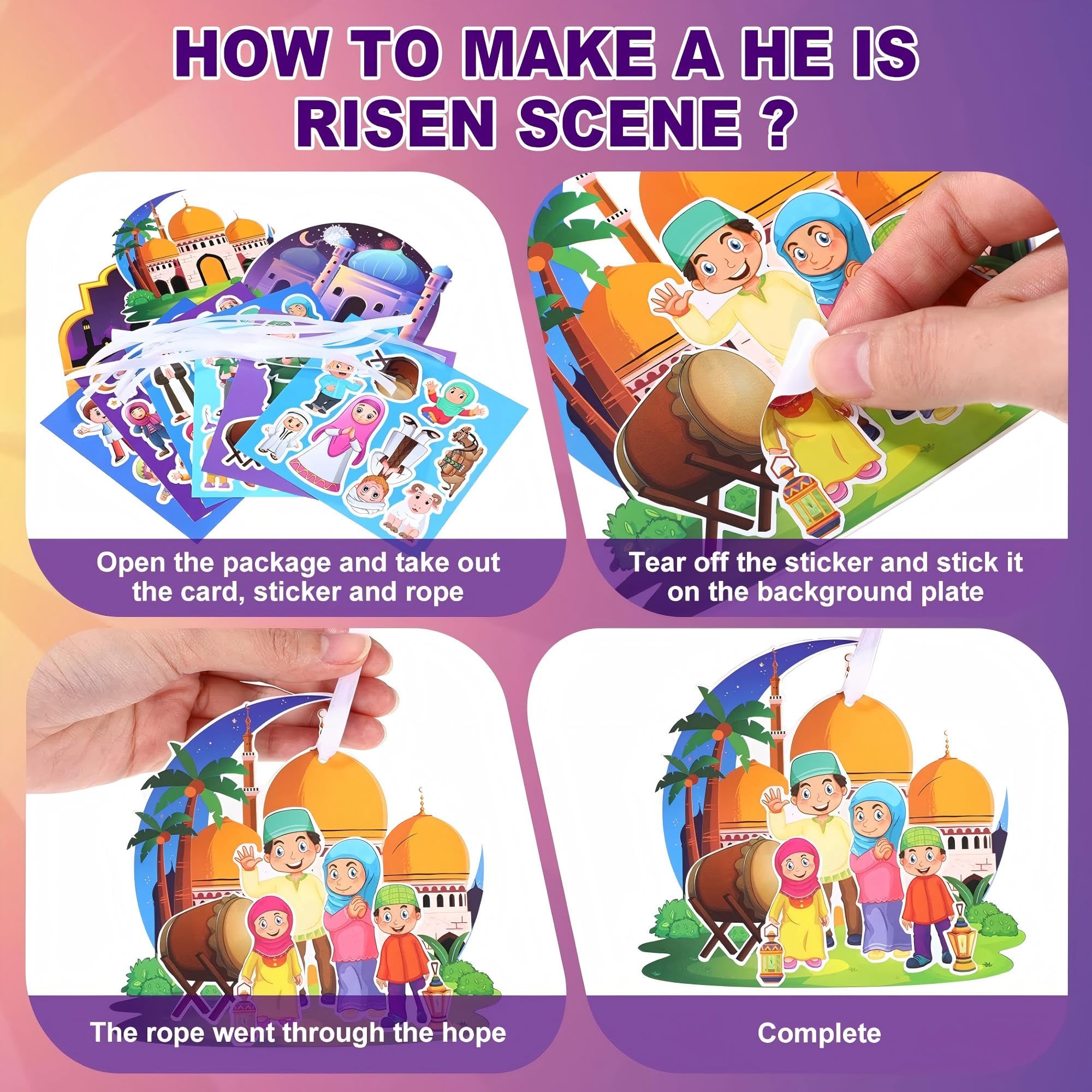 Ramadan Decorations 2024, 3D DIY Eid Mubarak Self