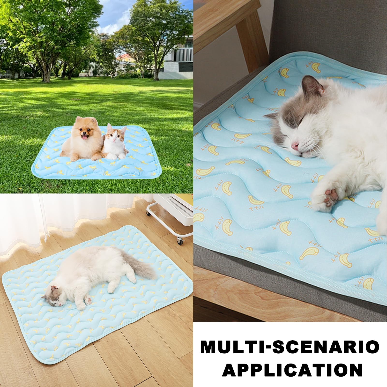 Tappetino Refrigerante per Cani 60x50CM Motivo Banana Estate Rinfrescante