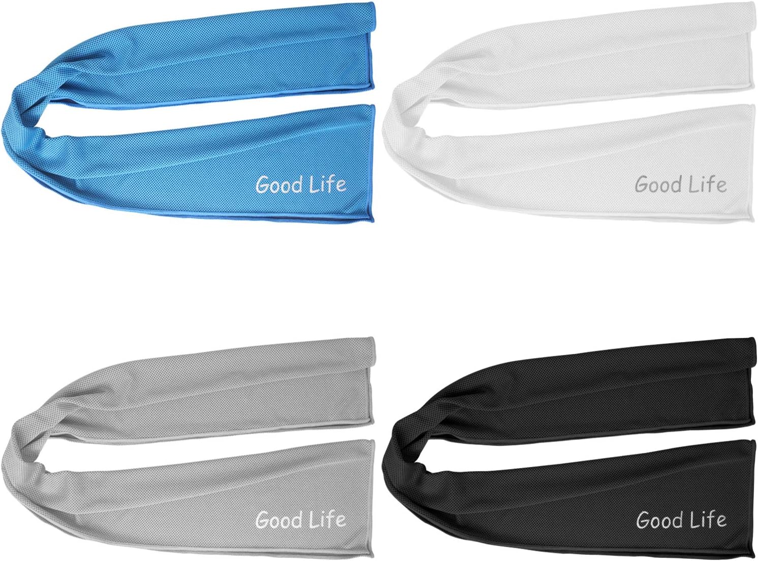 4 Pack Cooling Towels, Instant Cool Towels for Neck Stay Cool for Sports Gym Golf Yoga Running and Outdoors, Ideal Cooling Towels for Athletes (4 Colors A, 12x40 Inch)