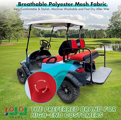 Miniatura 2 de 10L0L Juego de fundas de asiento delantero y trasero para carrito de golf para Club Car PrecedentCarryallAdelanteTempo y Yamaha G SeriesYamaha G29