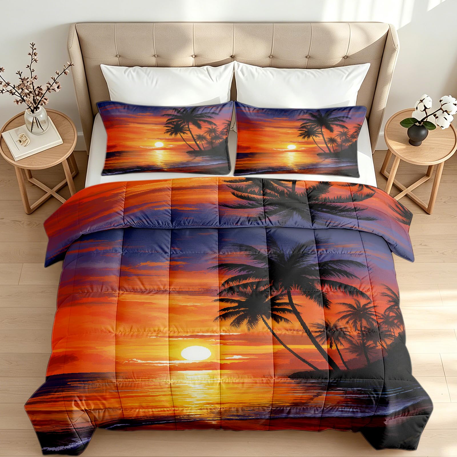 Generisch Waschbare Bettdecke Ohne Bezug 155x220 cm Strand Meer