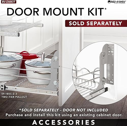 Miniatura 8 de Rev-A-Shelf Estante extraíble para armario de cocina de 2 niveles y organizador de cajones, cesta de almacenamiento de despensa deslizante en varios