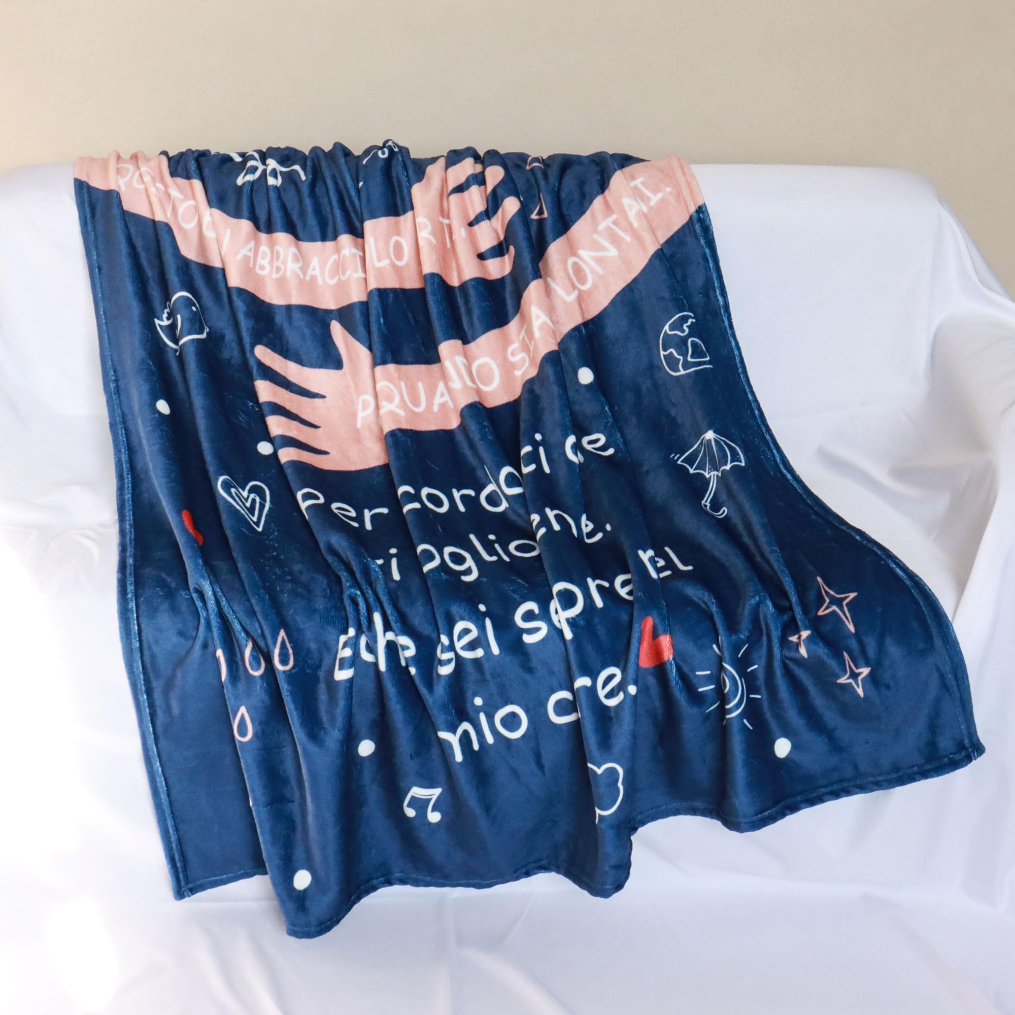 Alla mia Moglie Questo è un abbraccio solo per te per quando siamo lontani Per ricordarti che ti amo E che sei sempre nel mio cuore Coperta per la Moglie Compleanno San Valentino Regalo di Natale