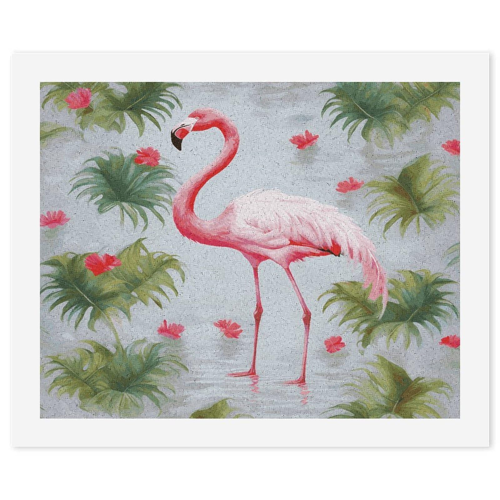 LDGSUPH White Flamingo Paint by Numbers Kits for Adults Beginners Exquisite Digital Oil Painting Kits Painting Anti-fading Canvas Wall Art DIY Gift for Home Wall Decor