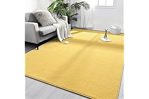 FlyDOIT Yellow Super Soft Area Rug