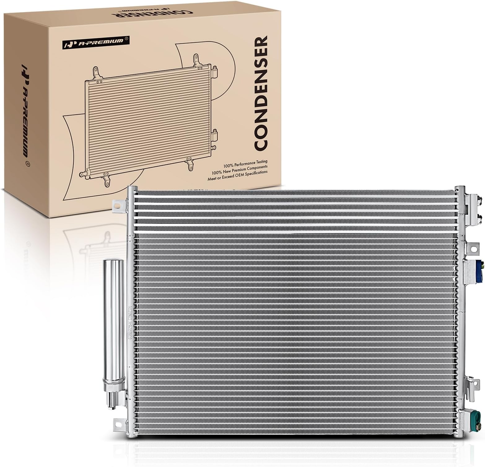 A-Premium Air Conditioning A/C Condenser Compatible with Chrysler 300 2005-2014, Dodge Charger 2008 2011-2021, Challenger, Magnum