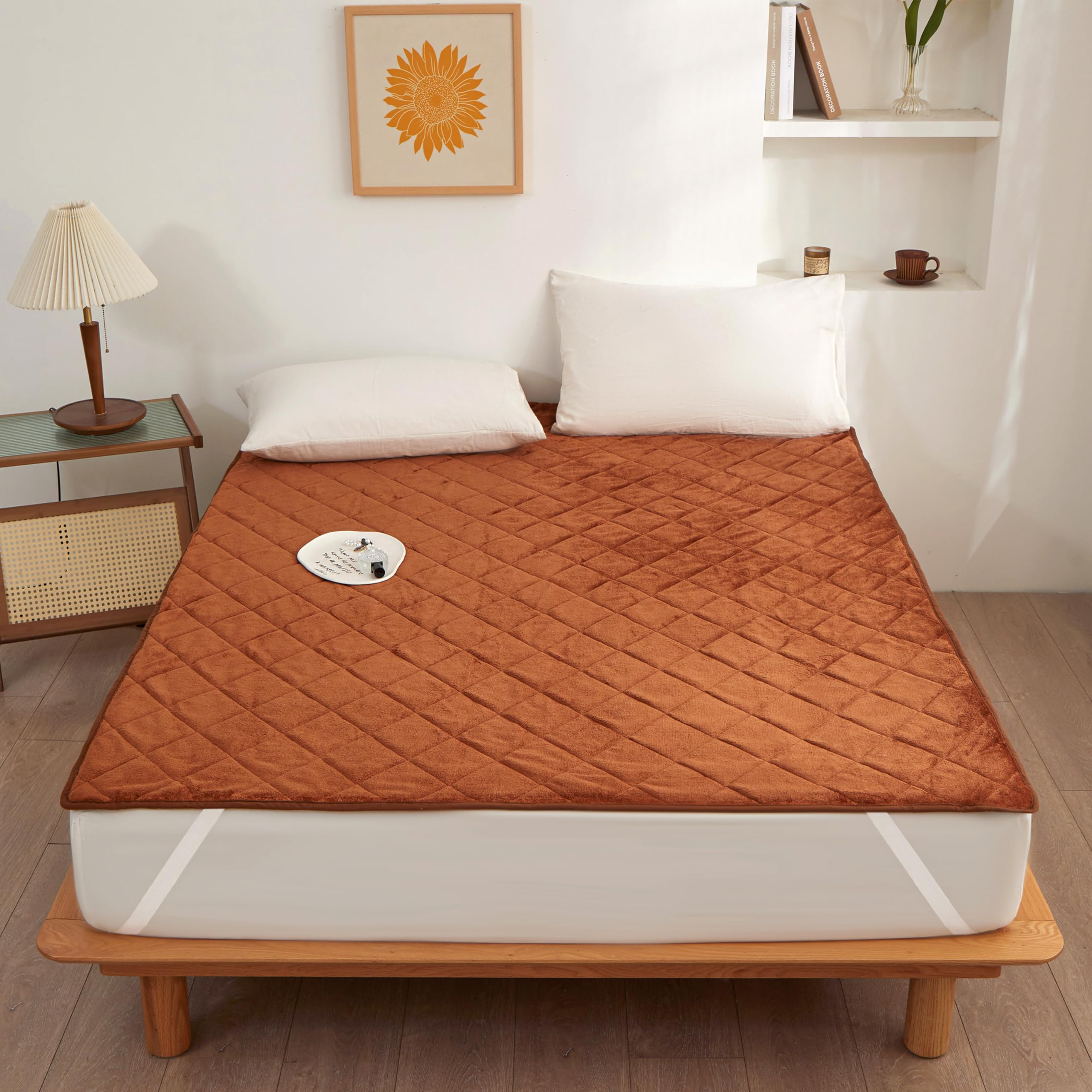 【サイズ:シングル・100×200cm_色:ネイビー】【接触温感+蓄熱保温】ボッ Amazon｜【接触温感+蓄熱保温】あったか 敷きパッド シングル 冬
