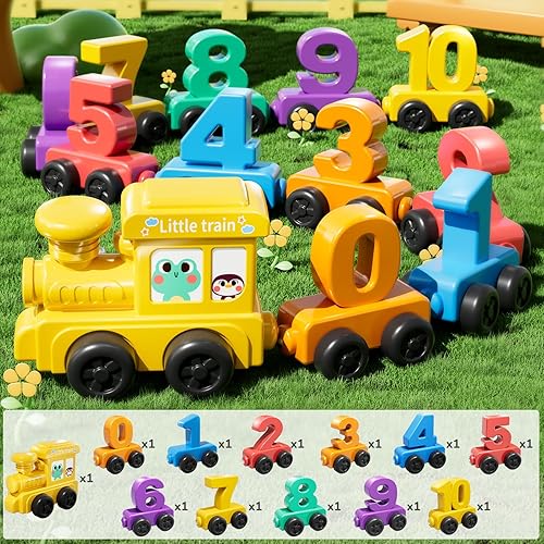 Miniatura 8 de Juego de tren de números magnéticos para niños de 1, 2, 3, 4 años, juguete para contar, clasificar colores, actividades educativas preescolares,
