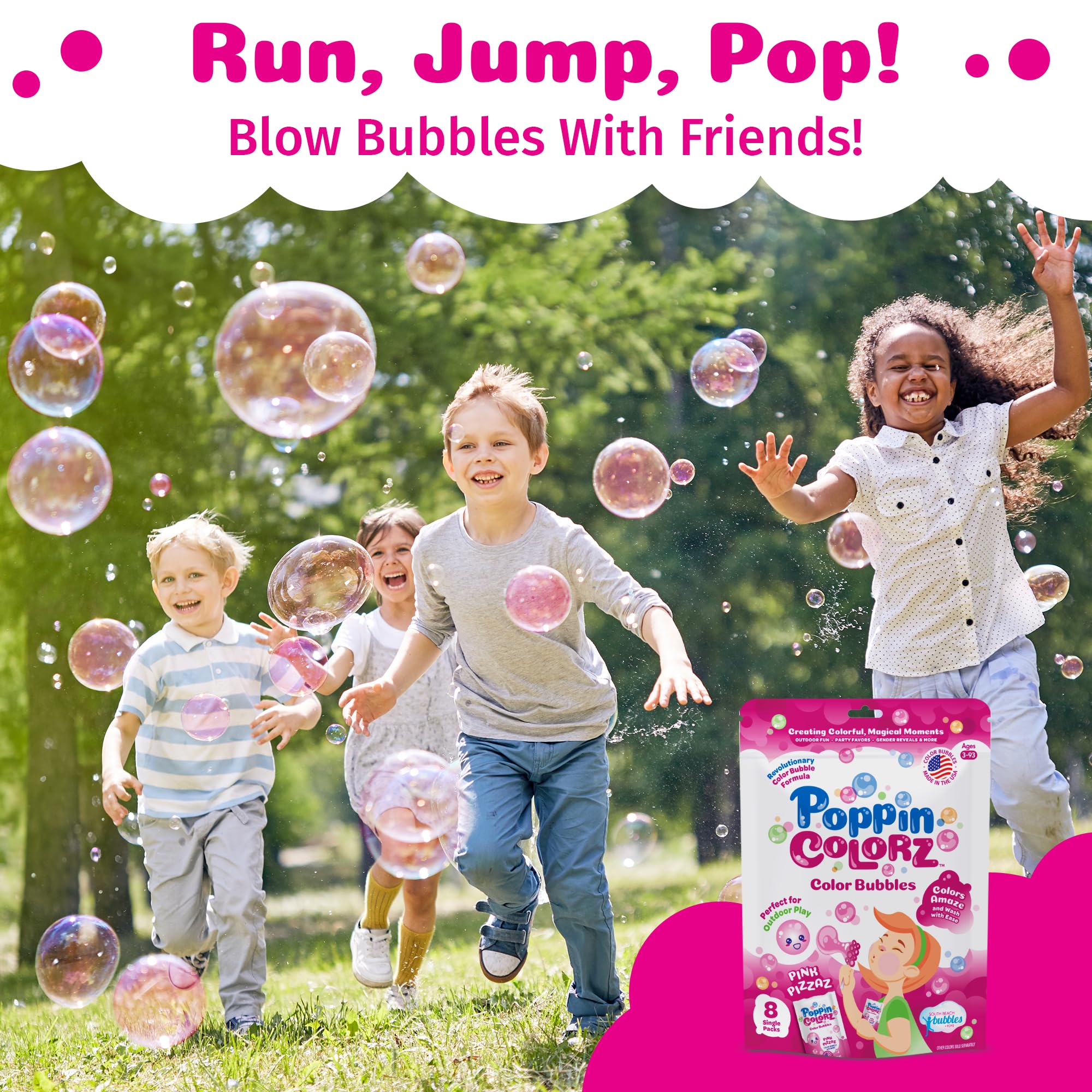 Amazon.com: PoppinColorz Pink Pizzaz Little Bubbles Party Favors