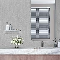 Vista 18 de Grey Wallpaper Grasscloth Peel and Stick Wallpaper 17.7inchx196.8inch Textured Peel and Stick Grasscloth Removable Grey Contact Paper for Cabinets