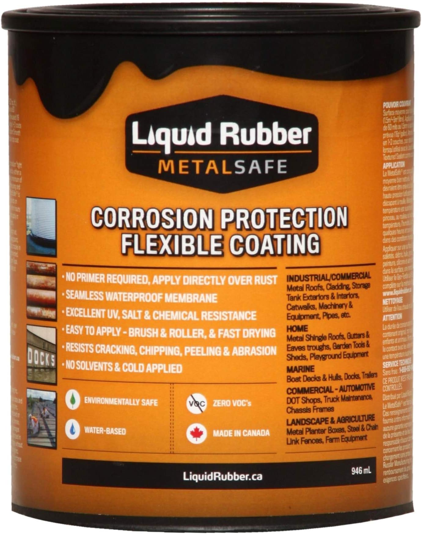 Liquid Rubber MetalSafe Sealant - 1 Quart Can