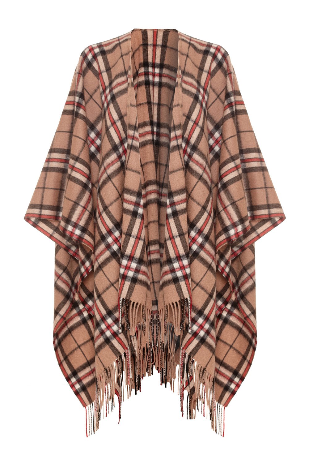 Shepherds Land Women's Camel Thomson 100% Lambswool Ruana,