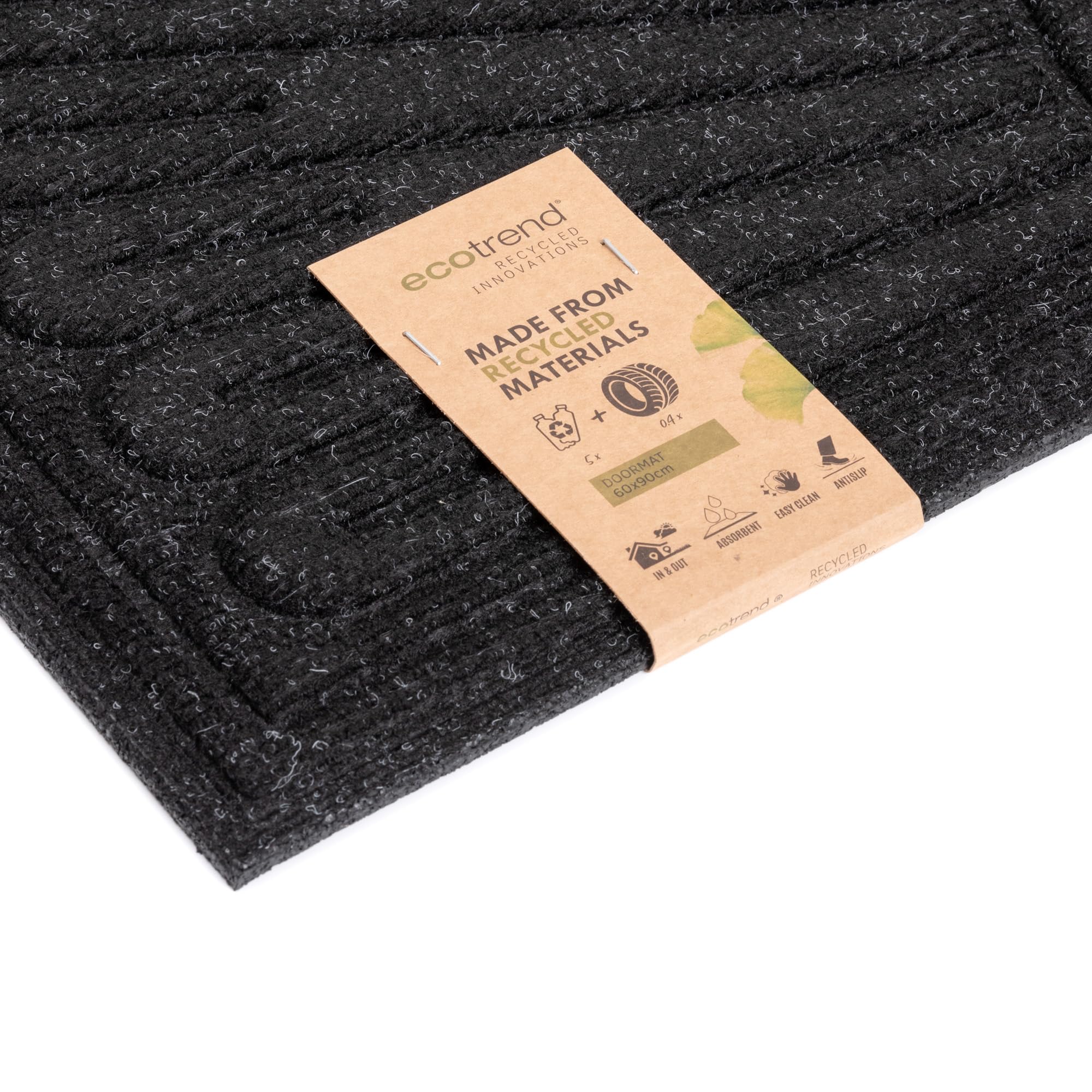 Multy Home Außenmatte 60x90 cm, Fußmatte, Türmatte, Schutzmatte, Schmutzfangmatte in Antrazit, Halbmond, Halbrund