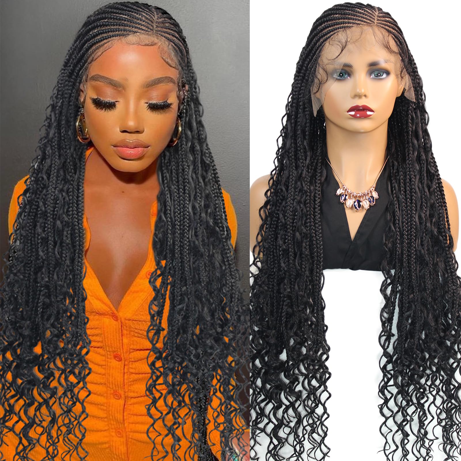 Photo 1 of DOSAY Bohemian Braided Wig - 36" Synthetic Lace Front