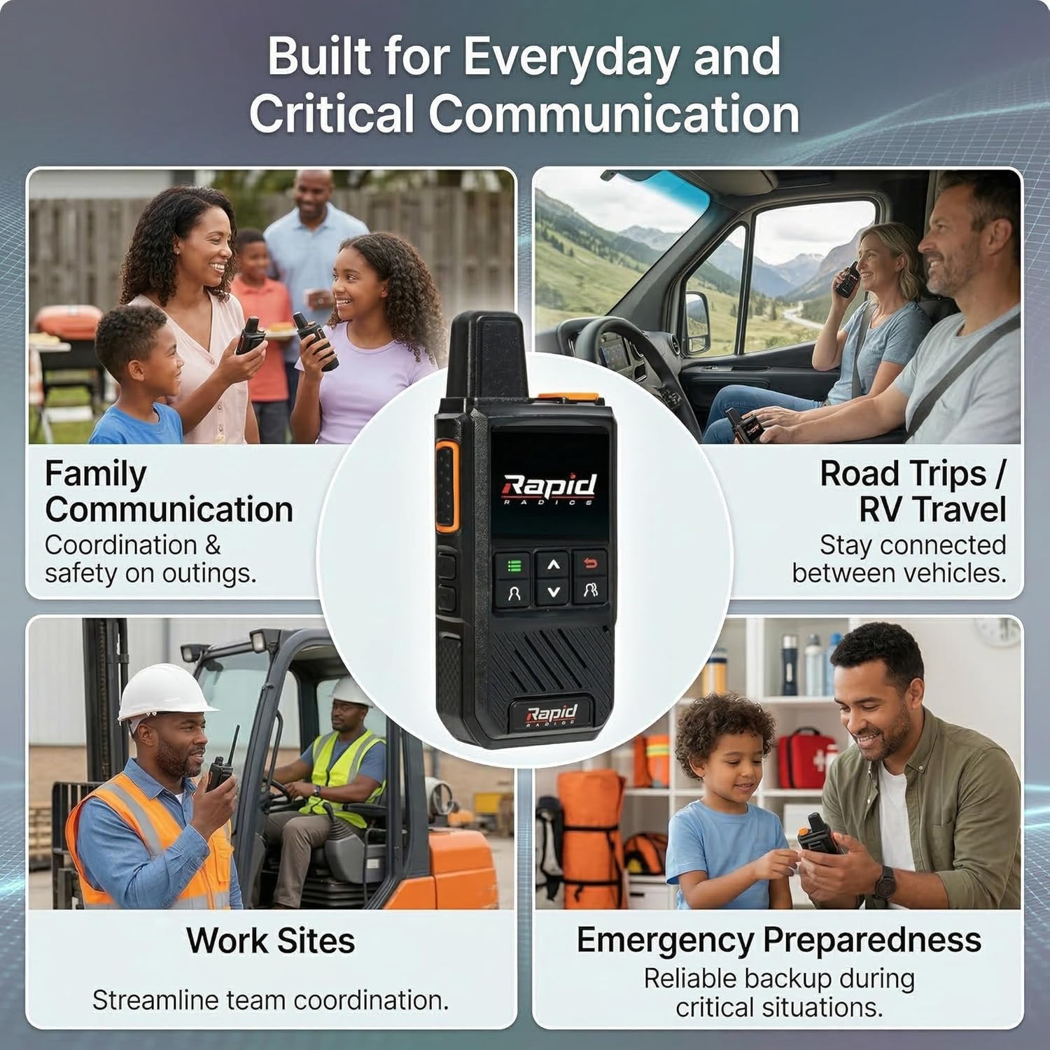 Nationwide LTE Walkie-Talkie - Two-Way Radio - Unlimited Range POC Two Way Radios Set
