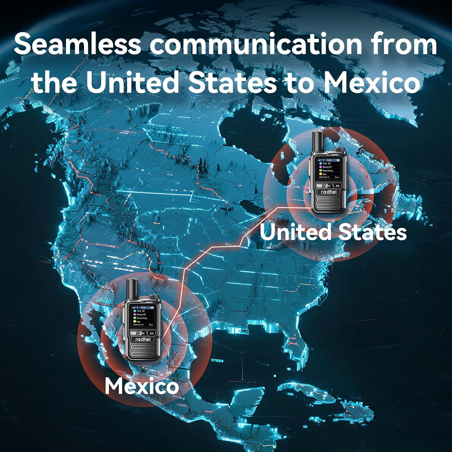 Radtel P8 PoC Radio (Push-to-Talk Over Cellular), Unlimited Range Nationwide Handheld Walkie Talkies, Rechargeable Two-Way Radios Long Distance GXIN Ham Radio (2 Pack with 2 SIM)