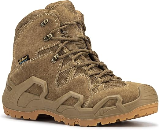 ROCKROOSTER Walland Men 8 inch Combat Boots for men, Trekking Waterproof Rubber Outsole Backpacking Hiking Boots KS735-KS737