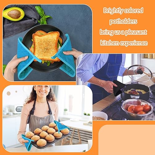 Miniatura 5 de 36 soportes para ollas de cocina, agarraderas para cocina, soportes para ollas de horno, almohadillas calientes de algodón, soportes para ollas de