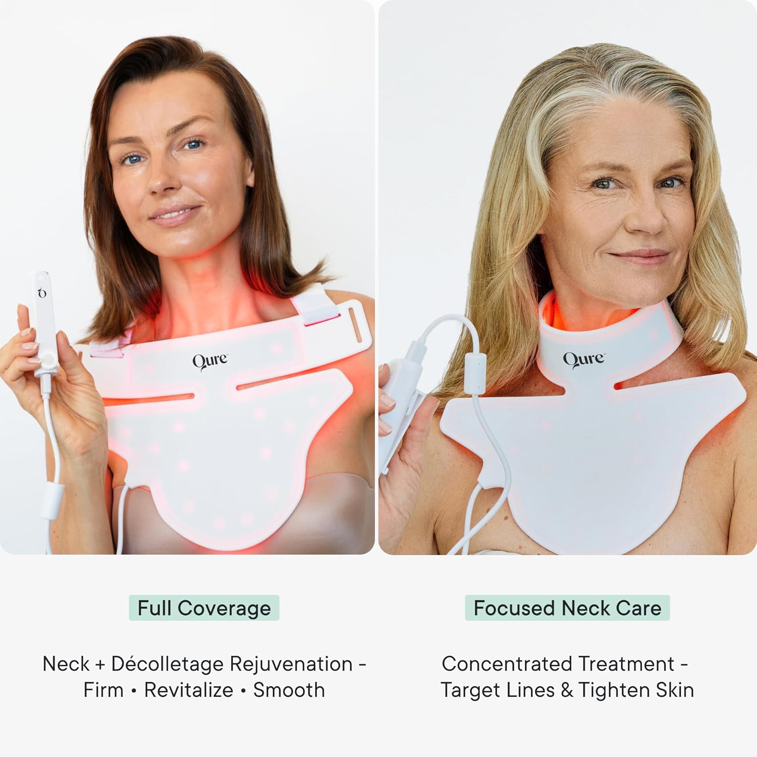 Qure Neck & Décolletage & Chest LED System, Red Light Therapy with 2 Wavelengths of Light, Red 633nm and Near-Infrared 830nm - Image 2