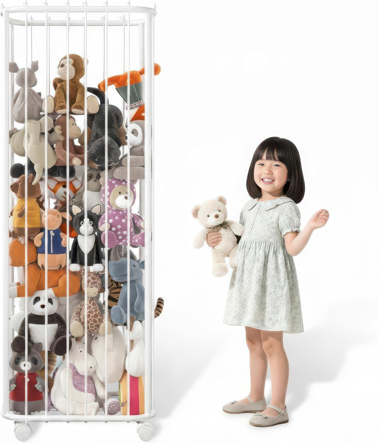 ぬいぐるみ 収納 キャスター付き 自立式