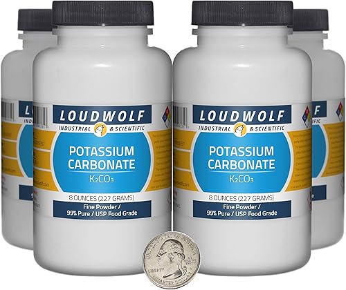 Miniatura 7 de Carbonato de potasio  botella de 8 onzas  99% puro USP grado alimenticiopolvo fino