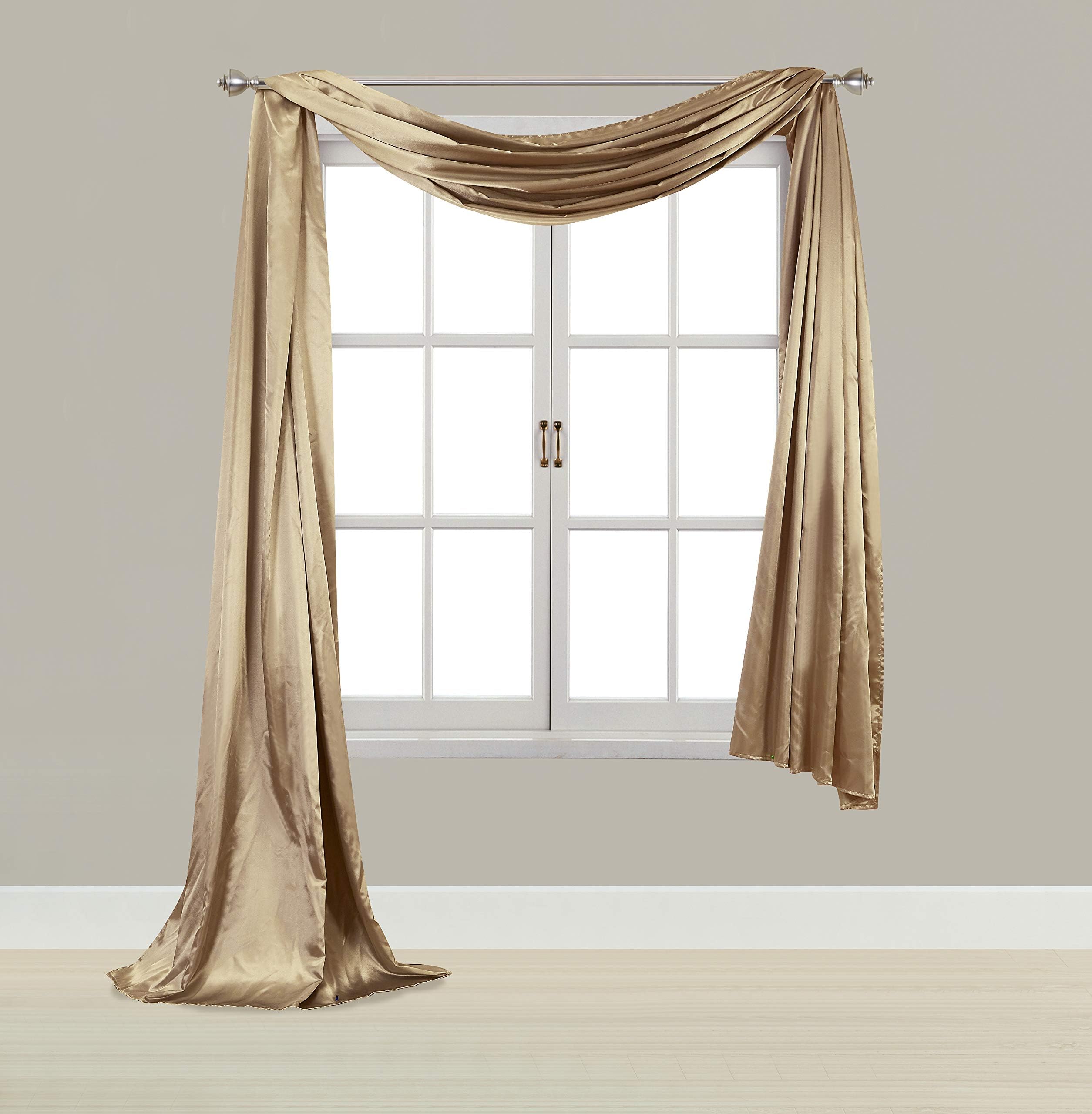 Amazon.com: Sheer Window Scarf Valance - 50 Inch Width x 144 Inch ...