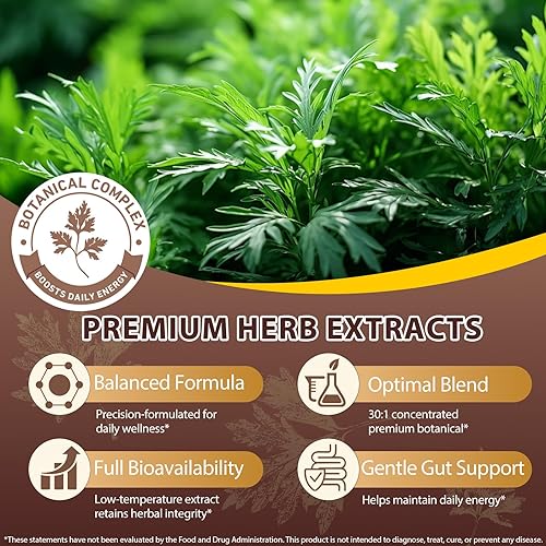 Miniatura 3 de Wormwood Black Walnut Clove Cleanse for Adults, 18-Herb Botanical Blend for Digestive & Intestinal Balance, with Pumpkin Seed, Turmeric, Garlic &