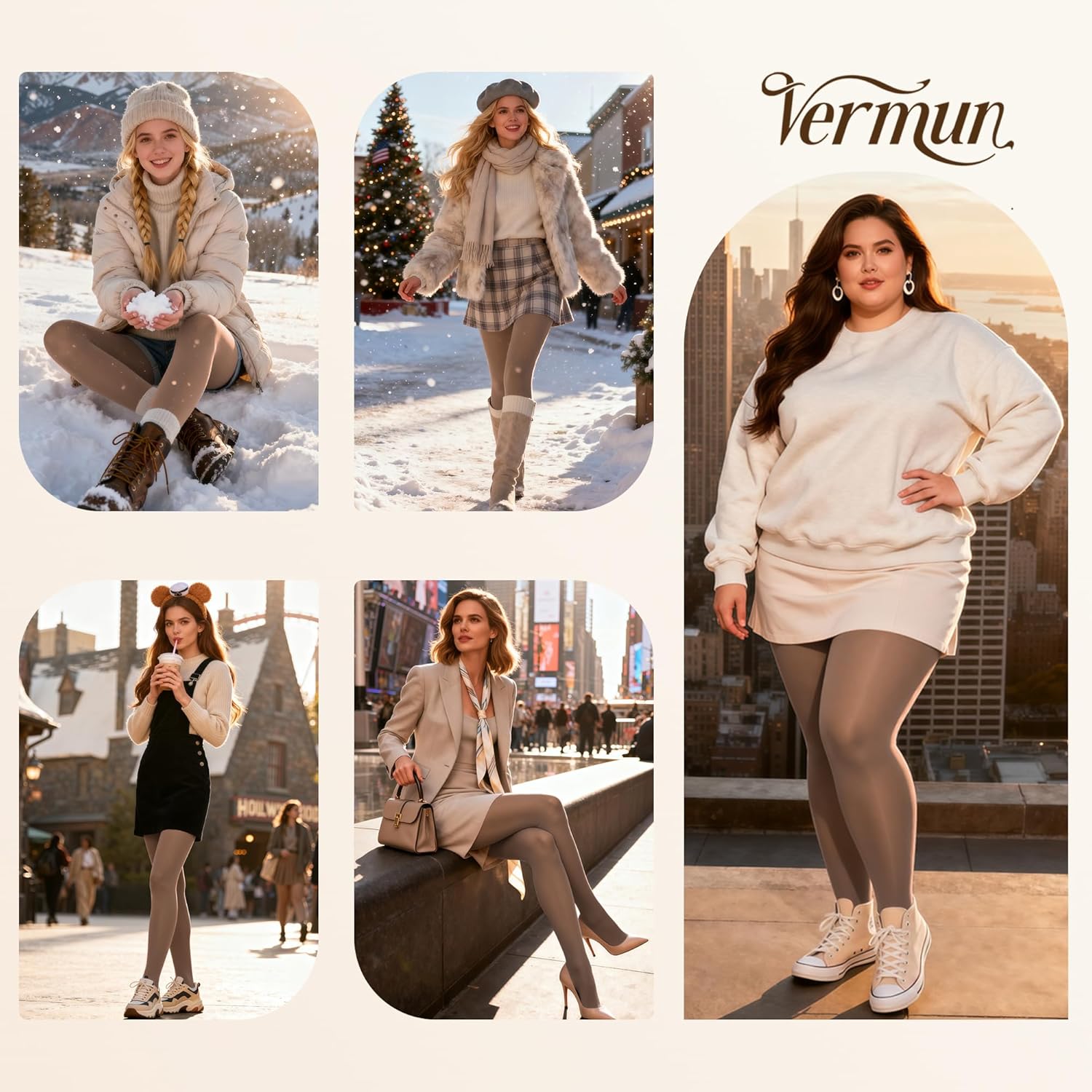 Fleece Lined Tights Women Thermal Winter Leggings with Fleece Lined Fake Translucent Warm Thick Tights Pantyhose for Women - Image 6