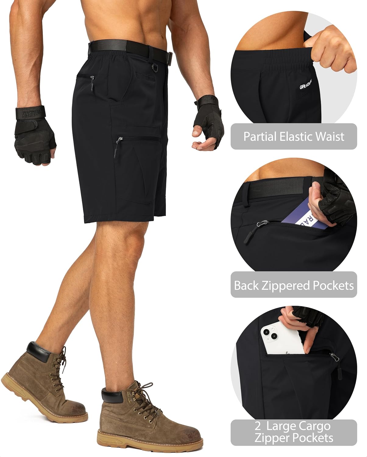 G Gradual Men's Hiking Cargo Shorts Stretch Quick Dry Outdoor Tactical Shorts for Men with Multi Pocket for Fishing Casual - Image 4