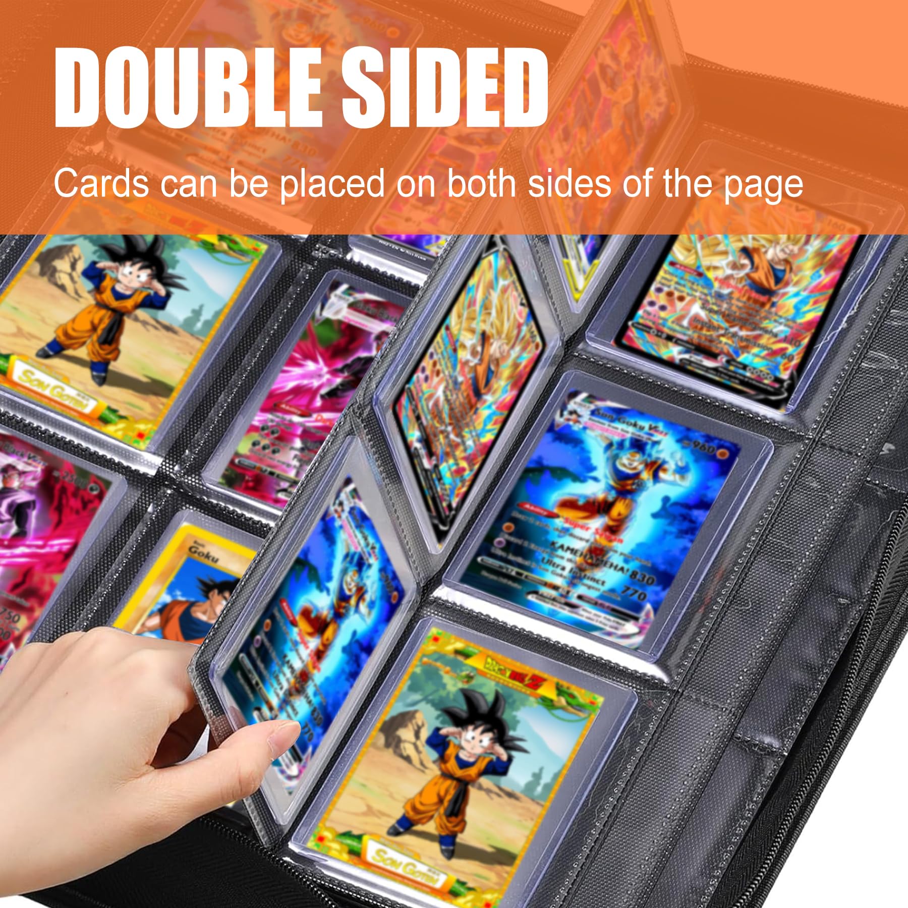 Amazon.com: Toploader Binder for Dragon Ball Cards,Holds 288  Toploaders,9-Pocket Ringless Double-Sided Pockets for Dragon Ball Cards,Waterproof  Top Loader Card Storage for Anime Cards : Toys & Games