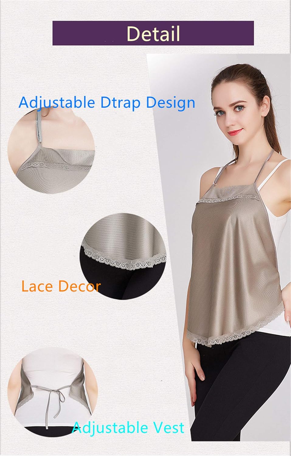 Maternity Top 5G Anti-Radiation Clothes Anti RF EMF Electromagnetic Radiation Pregnant Apron Bellyband Nano Silver Fiber Camis Tank Dresses at  Women’s Clothing store