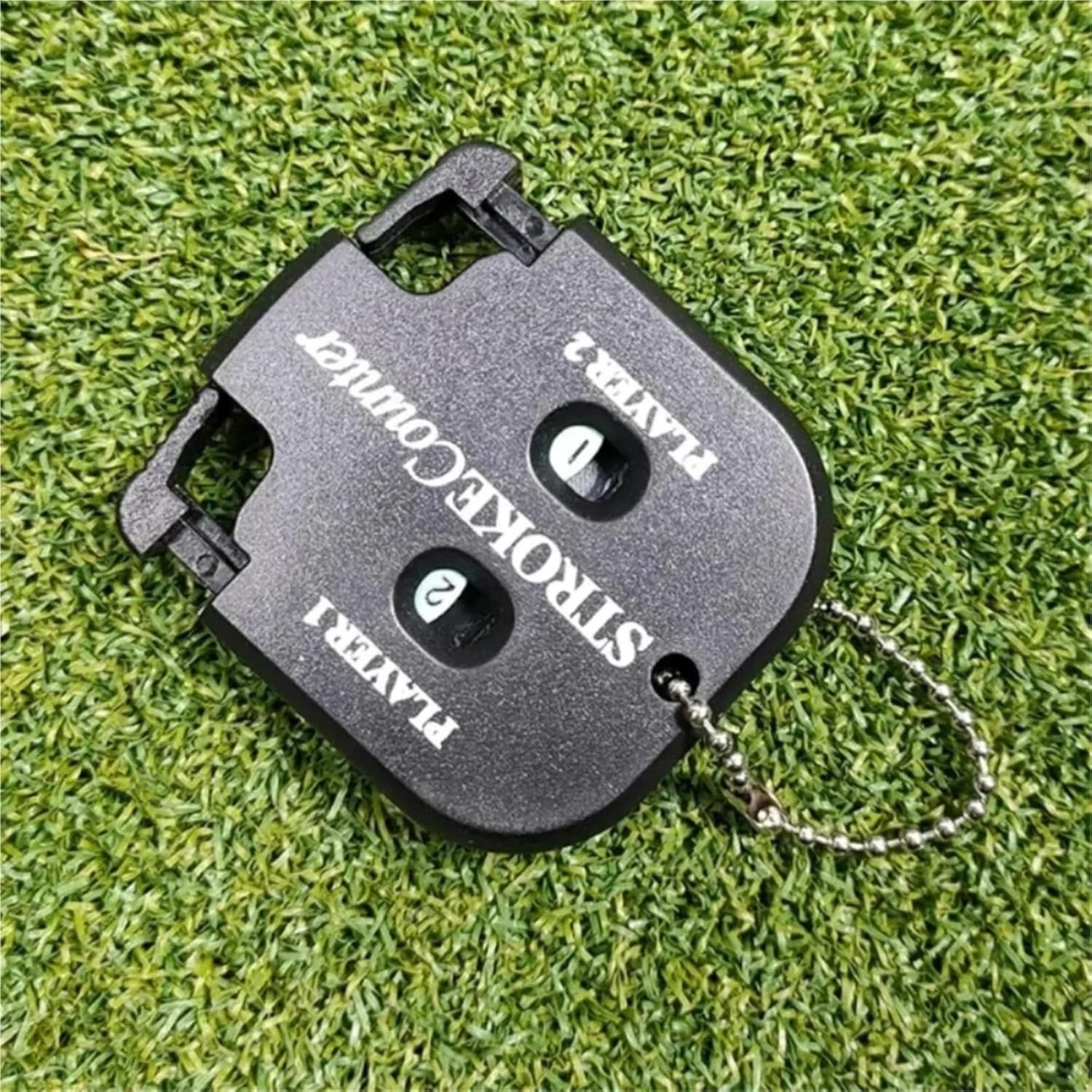 Golf Score Counter 10 PCS Mini Golf Score Counter Hand Press Type 5.5×4.9cm with Keychain Clip Training Practice Scorer Accessory