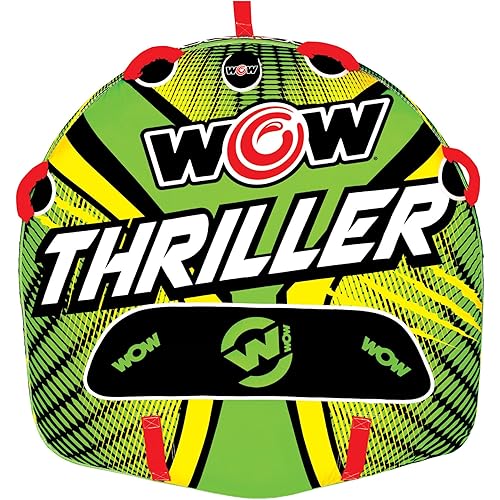 WOW Sports Thriller Towable Deck Tube for Boating Adults, Tubing Boat Inflatable for Water Sports