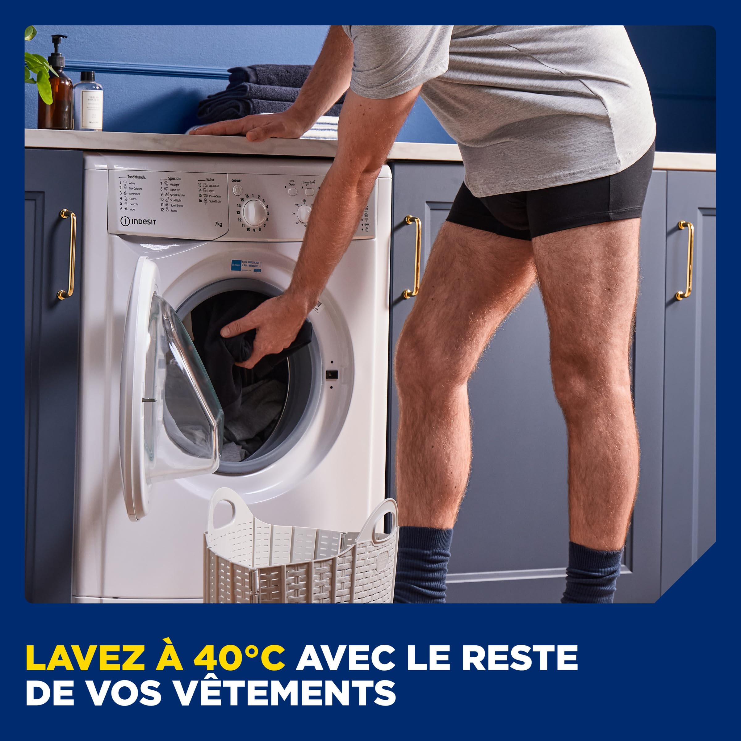 TENA Men - Caleçon de Protection Lavable Homme - Pour les Fuites Urinaires Légères - Coupe Classique - Noir - L