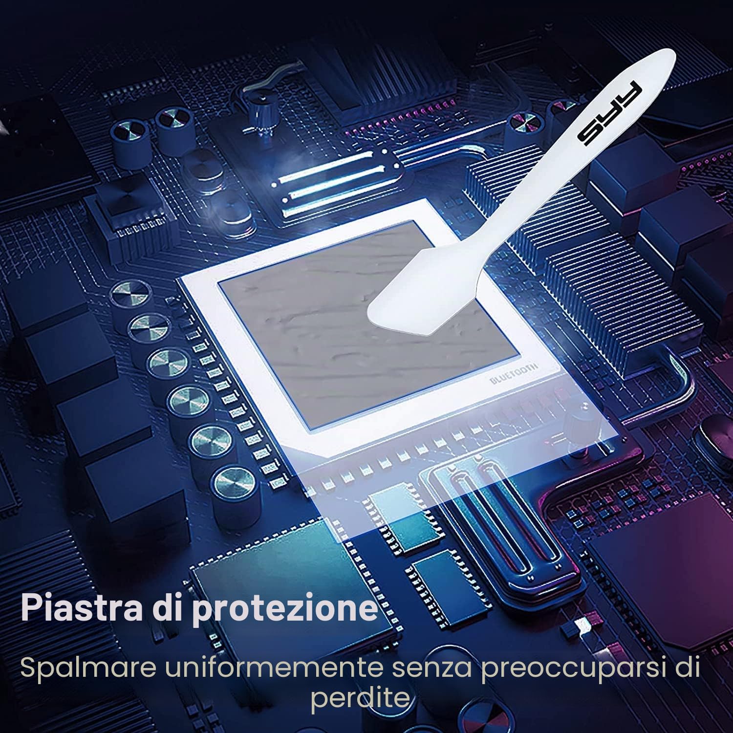 SYY Pasta Termica 8g con Toolkit, Thermal Paste Nuovo aggiornamento facile da applicare, Conduttività Termica Estremamente Alta, Pasta termoconduttiva per PC CPU GPU PS4 Processore