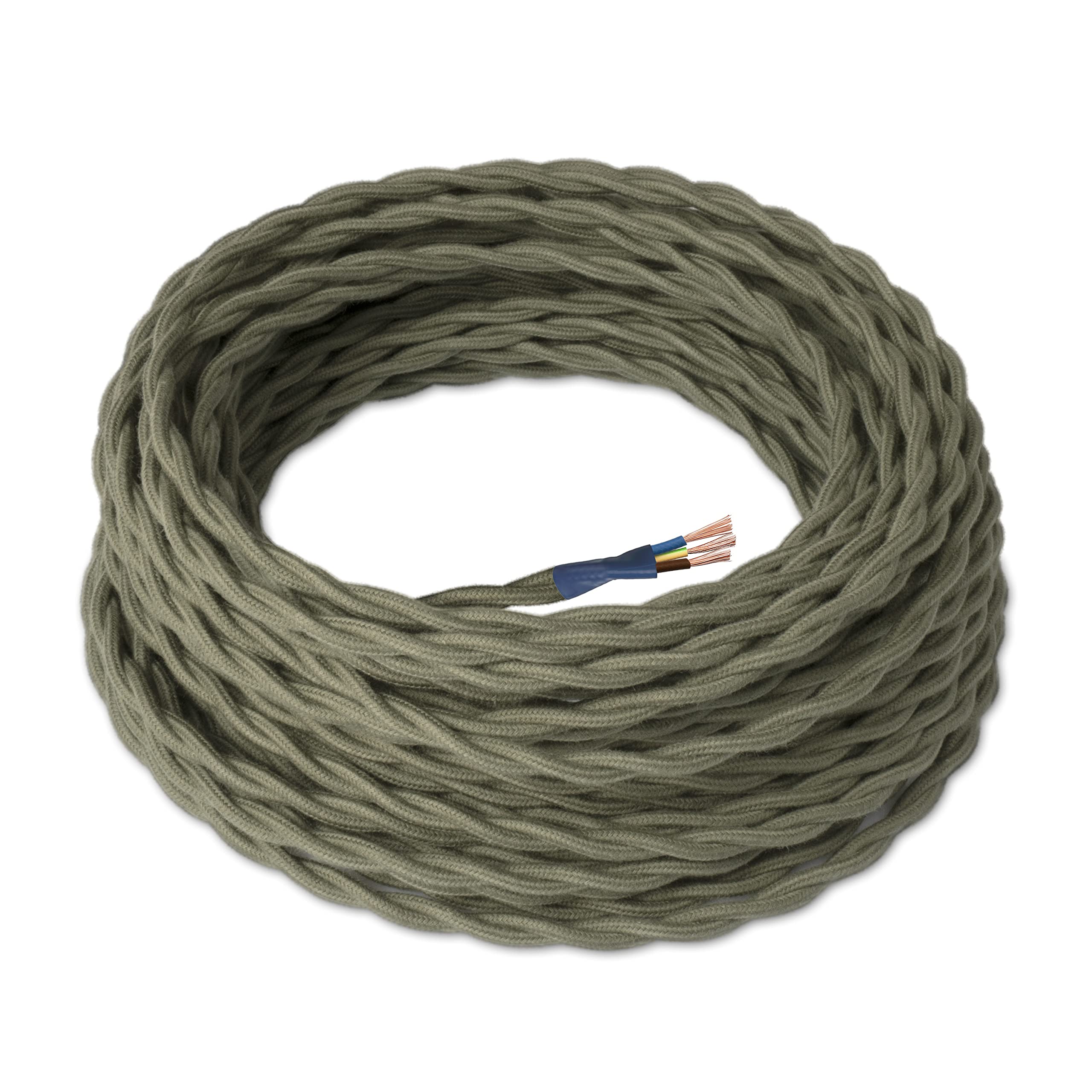 DRESS - Cavo Elettrico Trecciato Rivestito In Tessuto 3X2,50 4 Mt