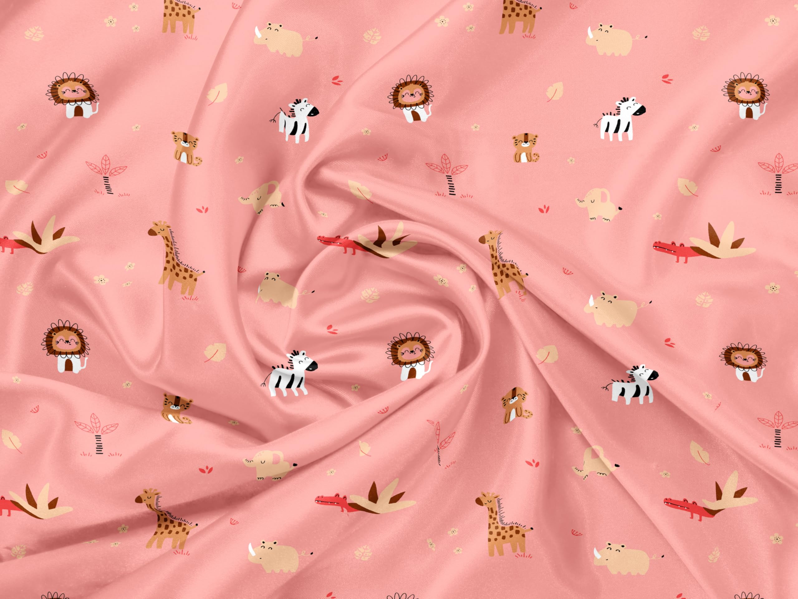 Risita Home Linen 144TC 100% Cotton Printed Single Bedsheet for Kids with 1 Pillow Cover | Ideal for Every Day Use,Animals and Floral Patterns | Print Flat Sheets for Children 2