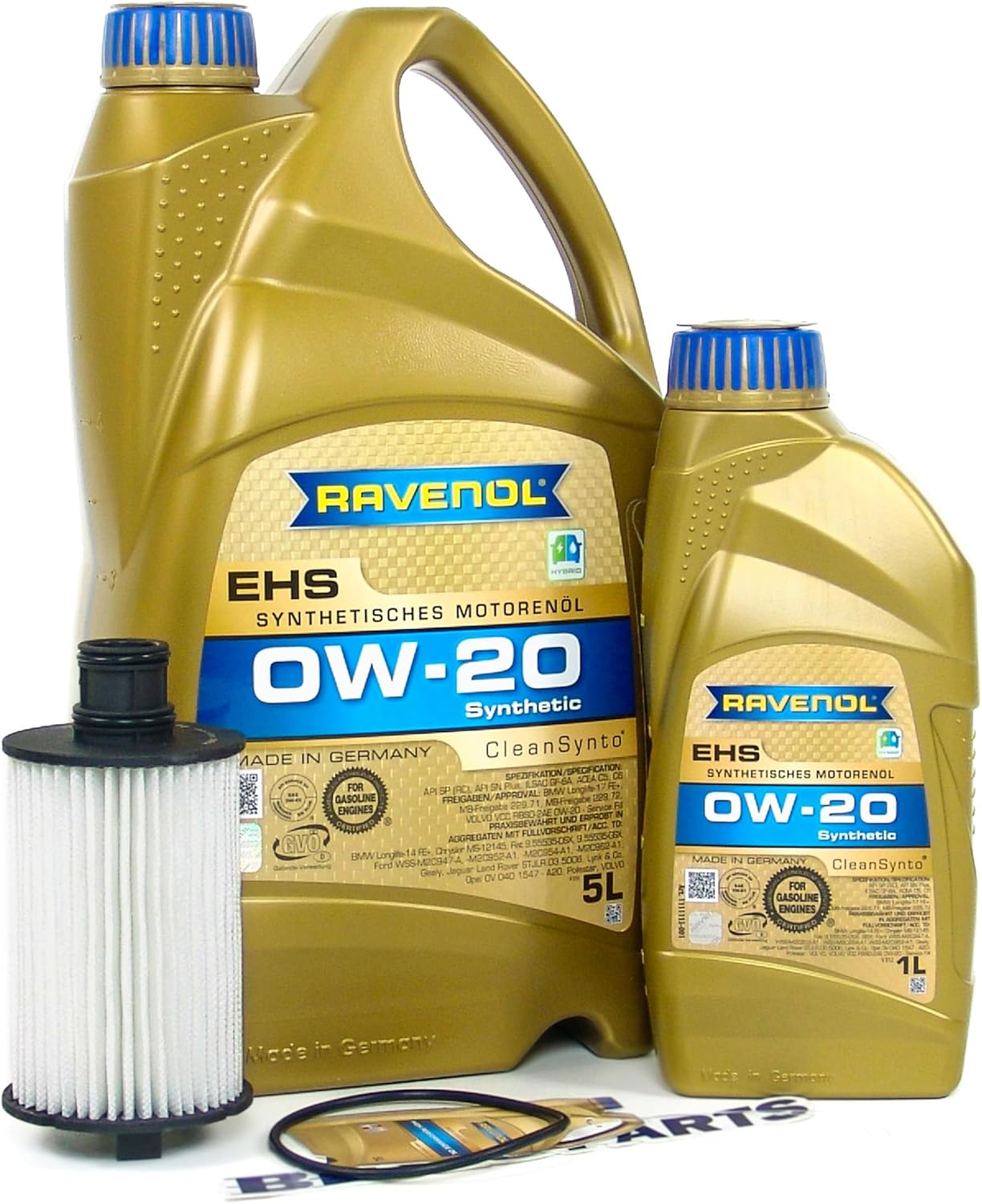 BLAU J1A4366-B Motor Oil Change Kit - Compatible with 2017-17 Jaguar F-Pace w/ 6 Cylinder 3.0L Engine